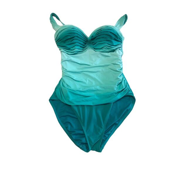 Bleu Rod Beattie L60602 Shirred Bandeau Mio Sea Dive Women’s Size 10 - Picture 3 of 6